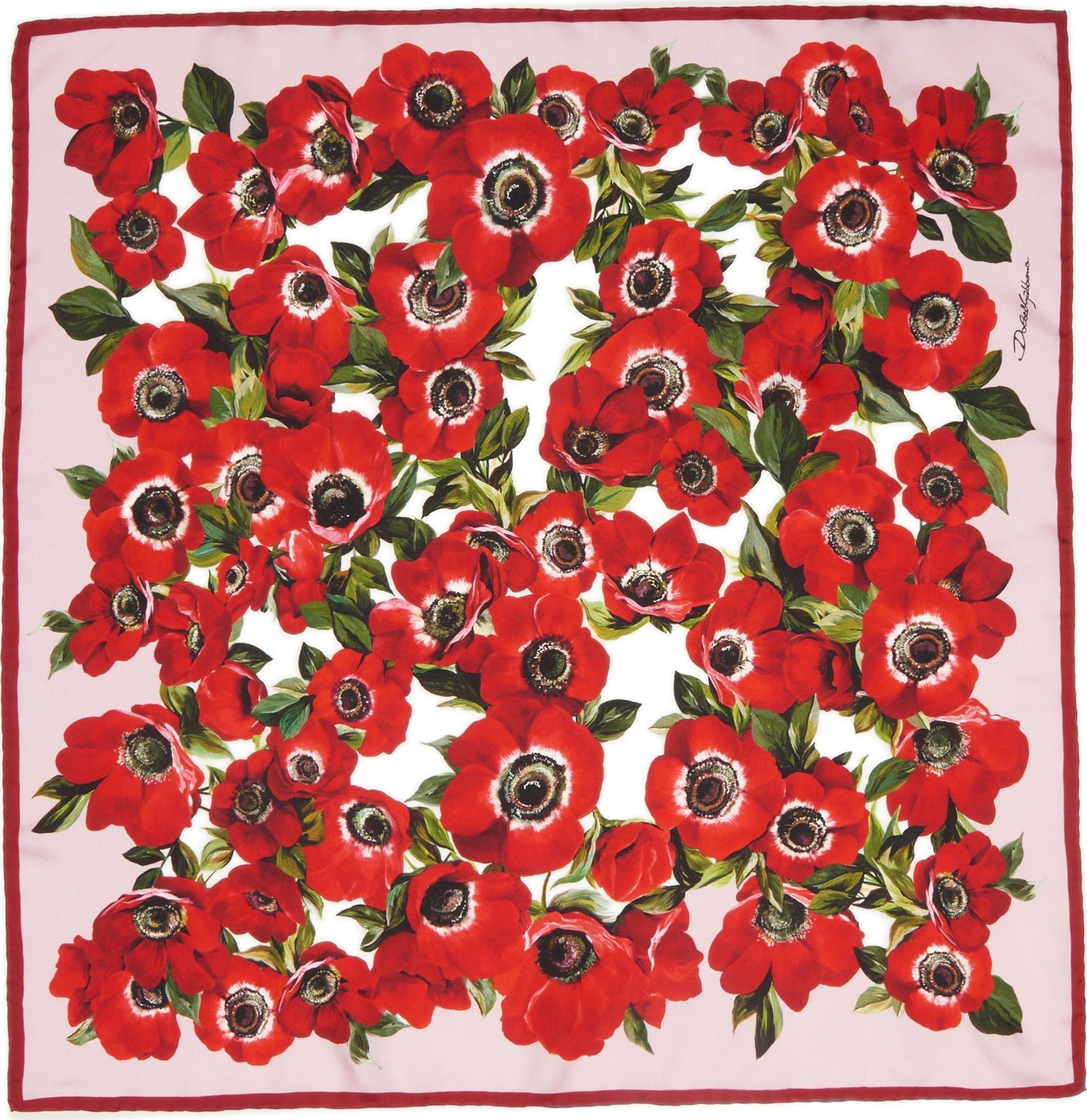 Dolce & Gabbana Print Silk Square Scarf