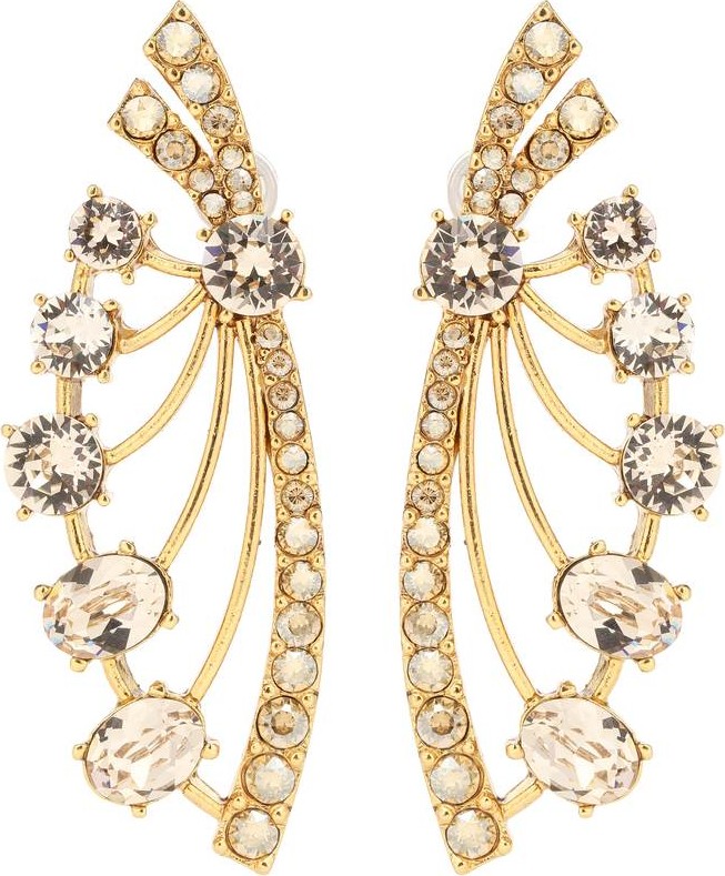 Oscar De La Renta Crystal-embellished earrings