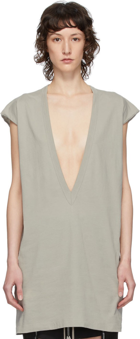 Rick Owens Grey Dylan Tank Top