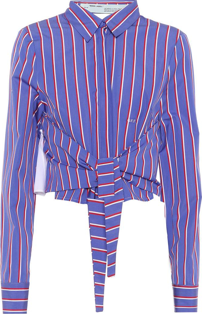 Off White Striped cotton shirt