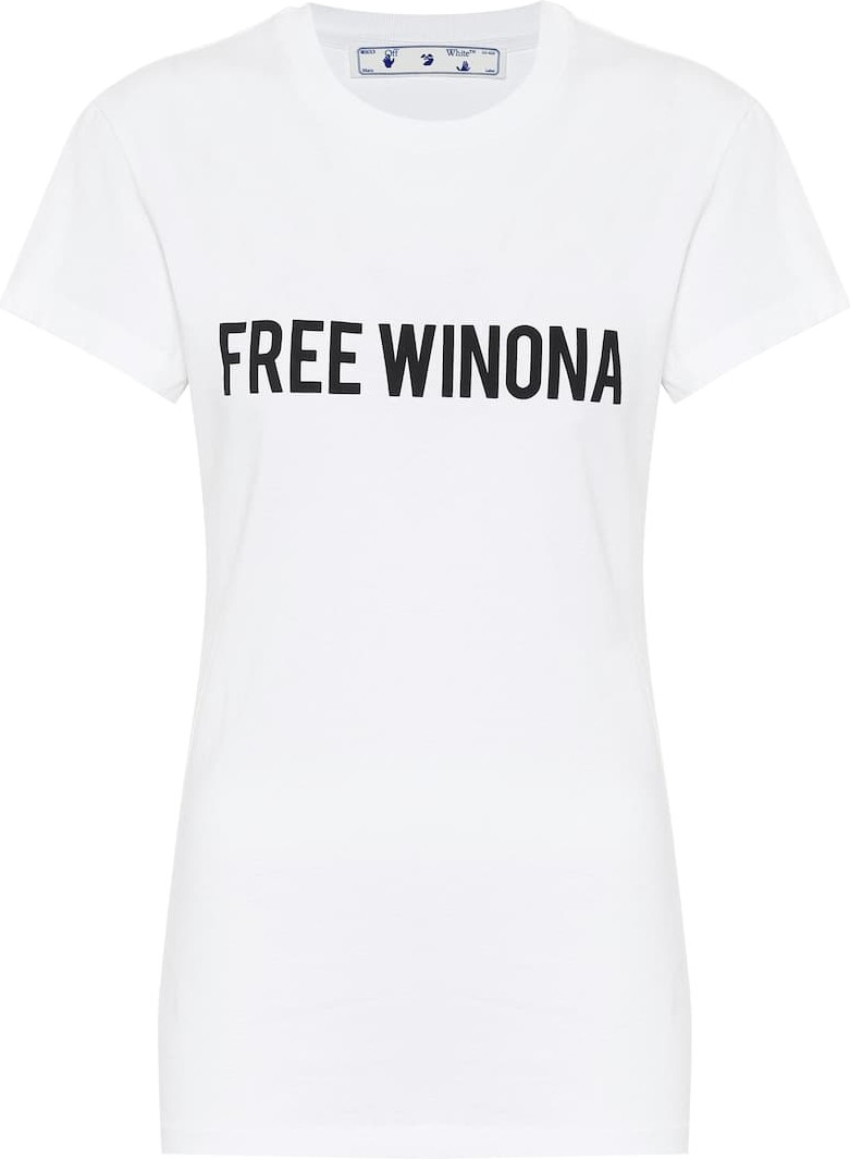 Off White Printed cotton-jersey T-shirt