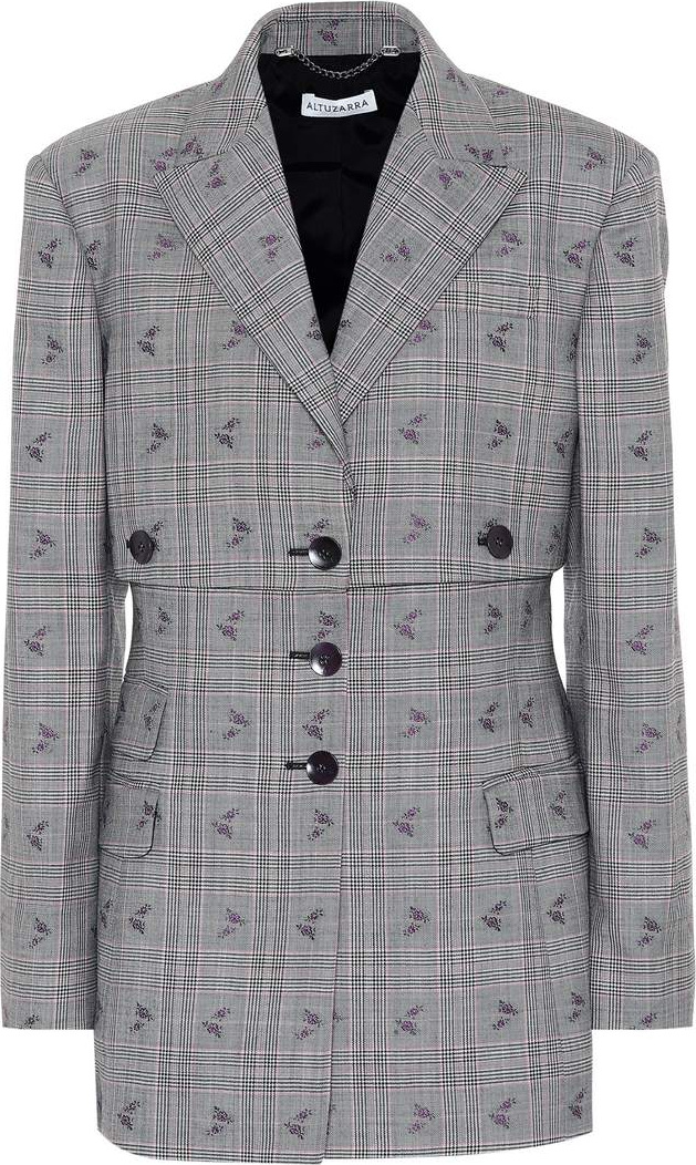 Altuzarra Neil plaid wool-blend blazer