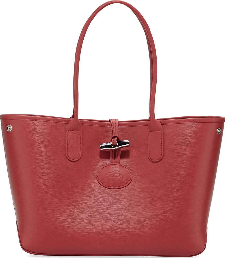 Longchamp Roseau Small Leather Shoulder Tote Bag