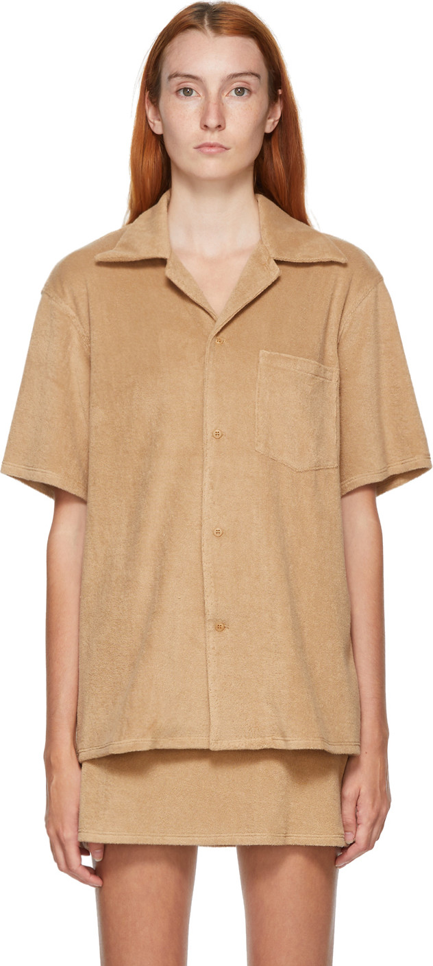 Gil Rodriguez - SSENSE Exclusive Beige Terry Bowling Shirt