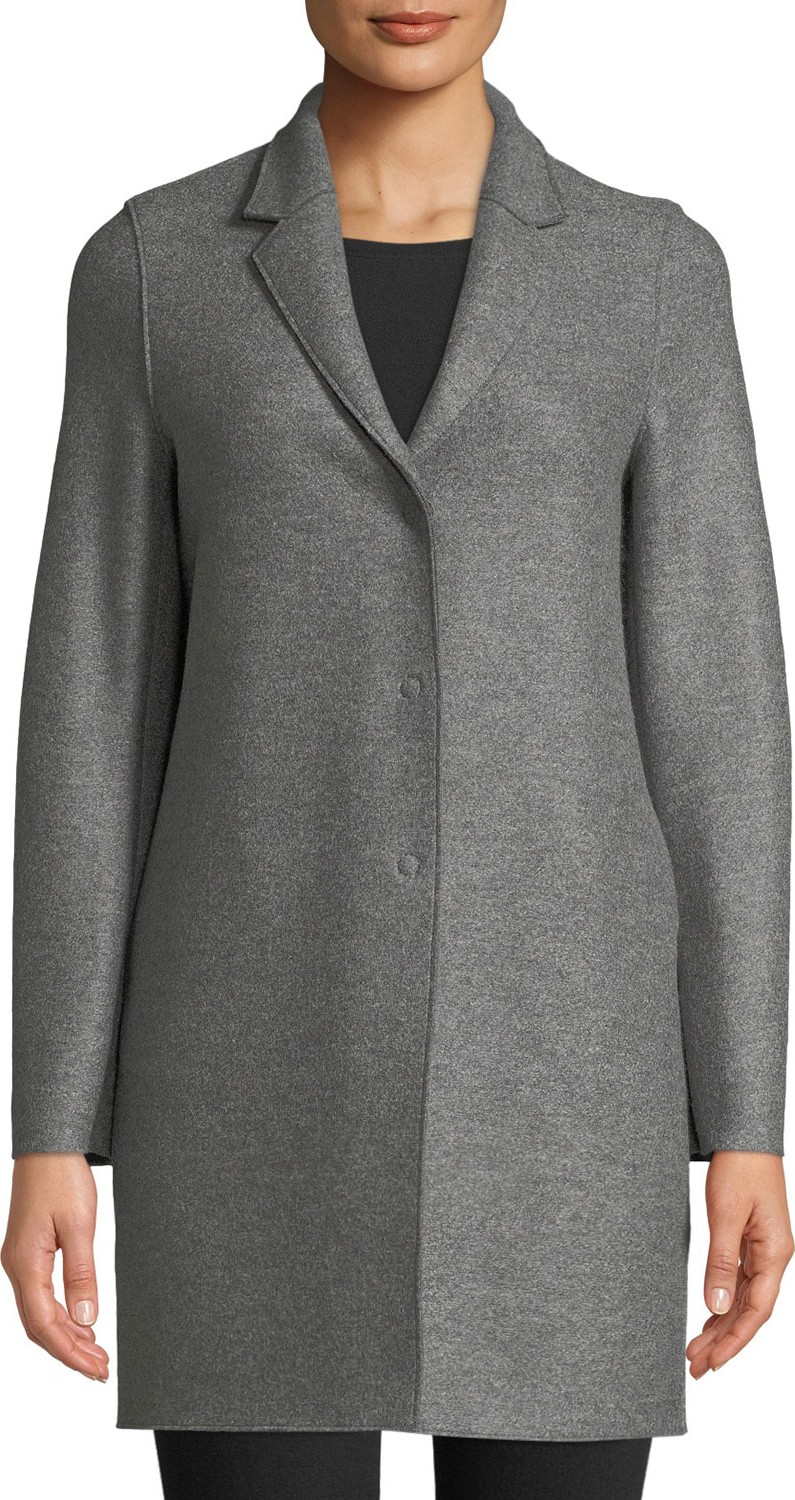 Harris Wharf London Pressed Wool Cocoon Coat