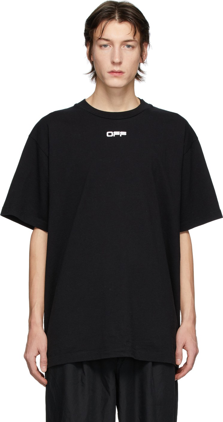 Off White Black Airport Tape T-Shirt