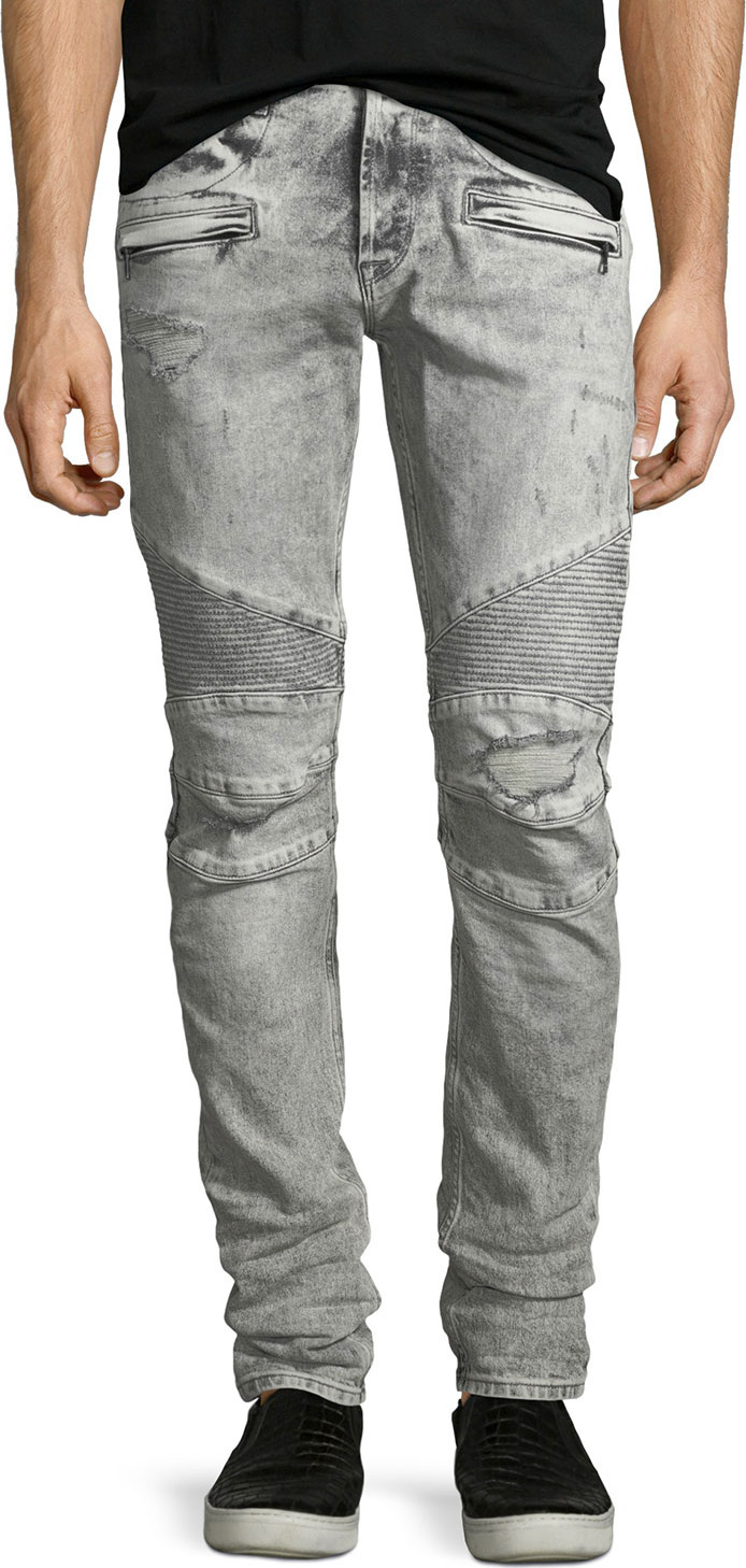 Hudson Men's Blinder Biker Destructed Skinny Jeans