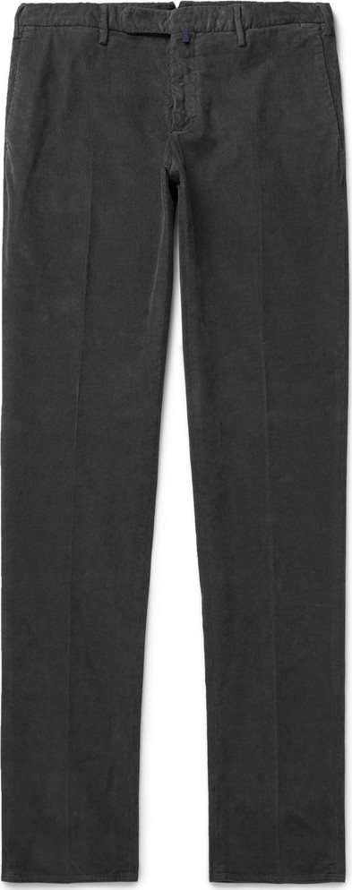 Incotex Slim-Fit Garment-Dyed Stretch-Cotton Corduroy Trousers