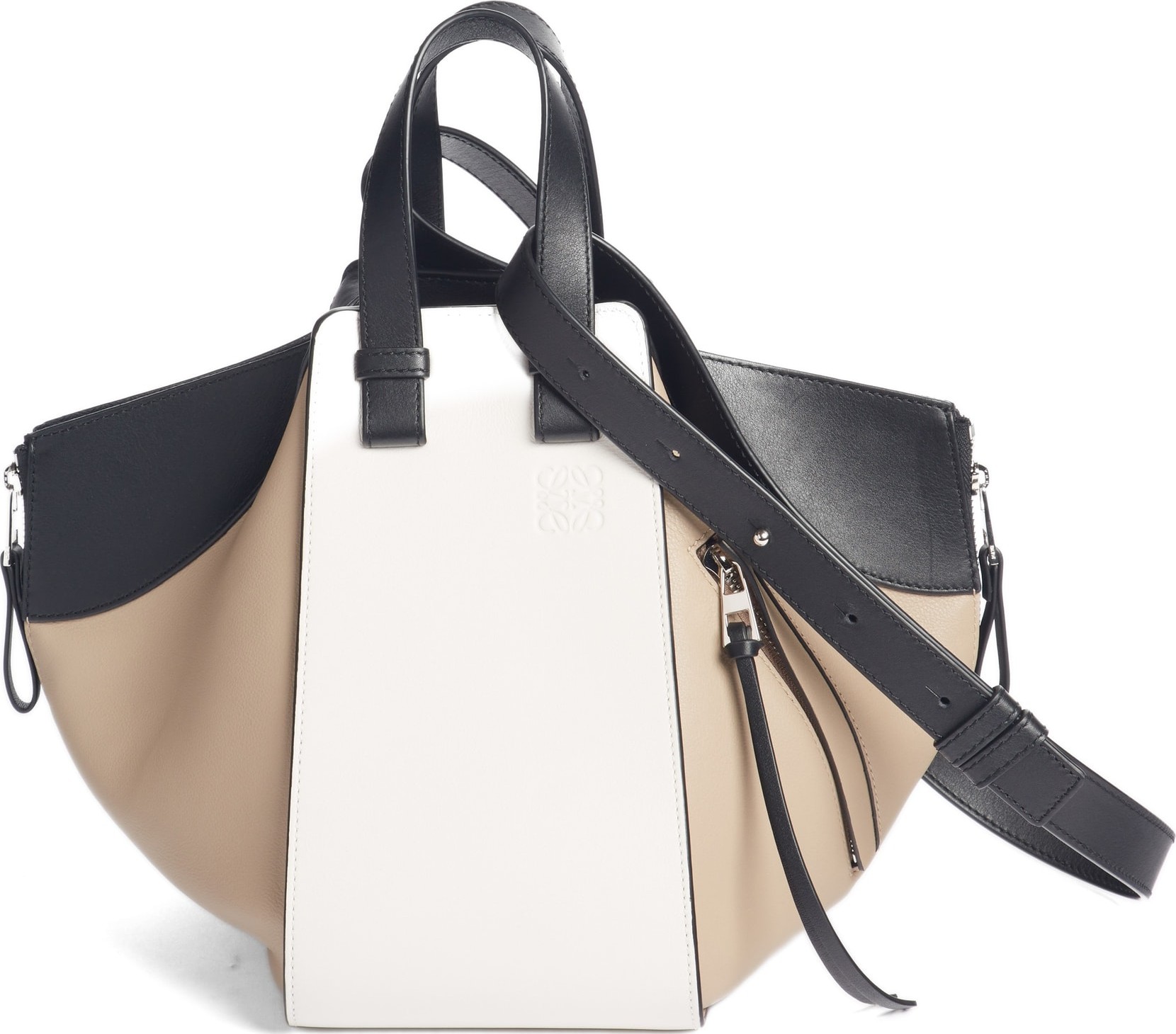 LOEWE Small Hammock Tricolor Leather Hobo