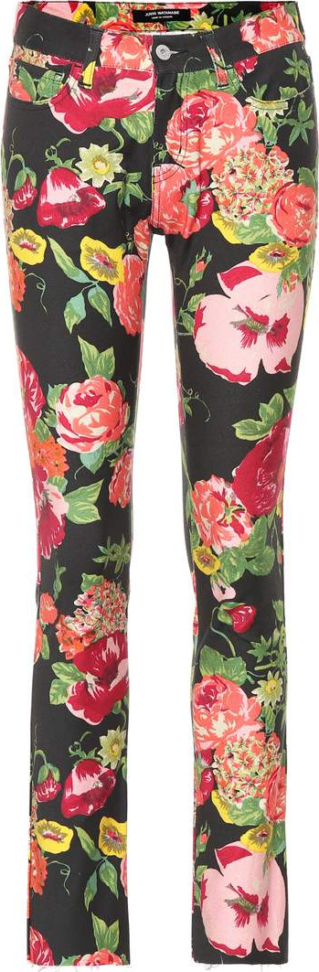 Junya Watanabe Floral-printed cotton pants