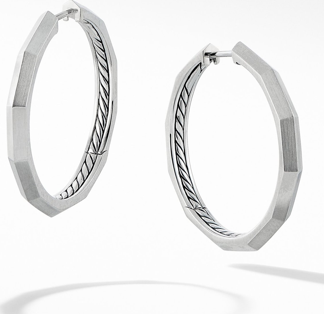 David Yurman Stax Faceted Hoop Earrings