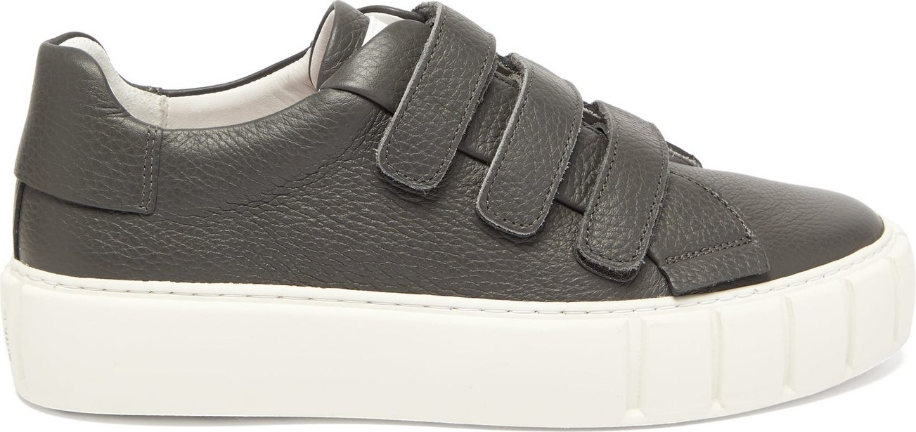 Primury Scratch velcro-strap leather trainers