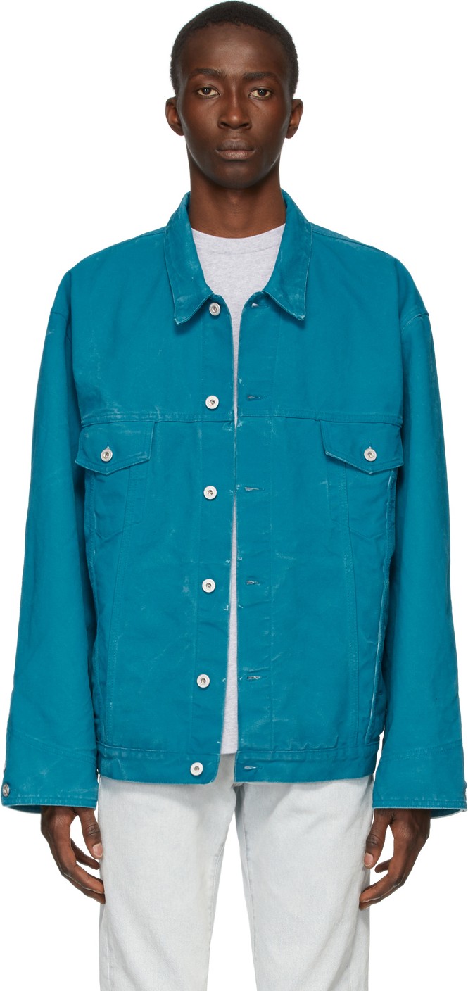 Off White Blue Denim Arrows Jacket