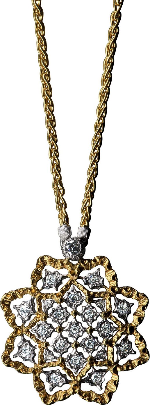 Buccellati Rombi Diamond Charm Necklace