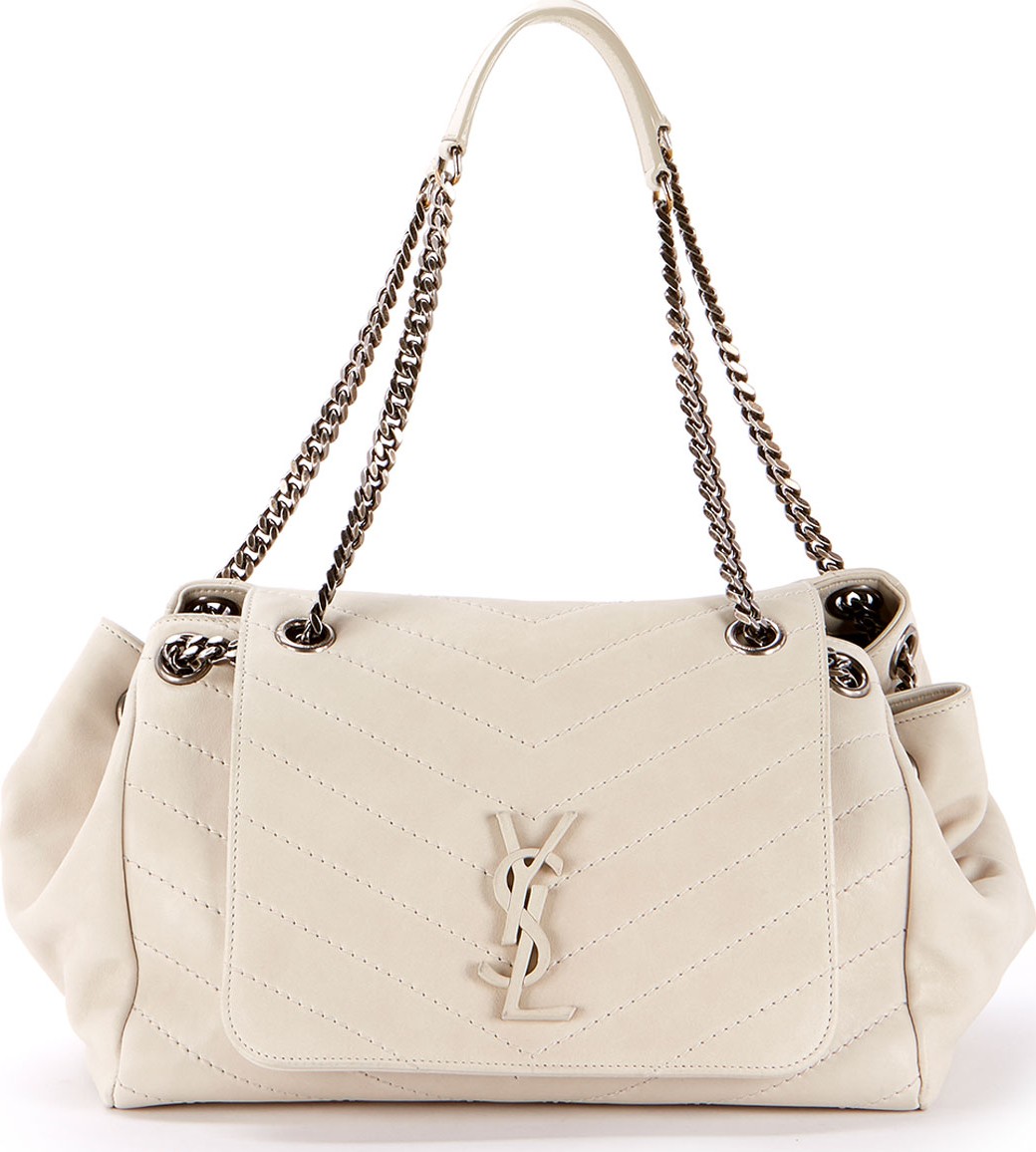 Saint Laurent Nolita Large Monogram YSL Double Chain Shoulder Bag