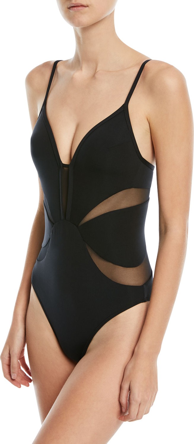 JETS by Jessika Allen Aspire Plunge One-Piece Swimsuit