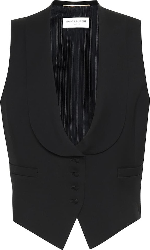 Saint Laurent Wool gabardine vest