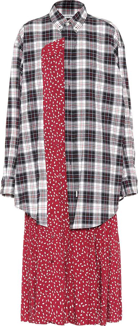 Balenciaga Multi-print shirt dress