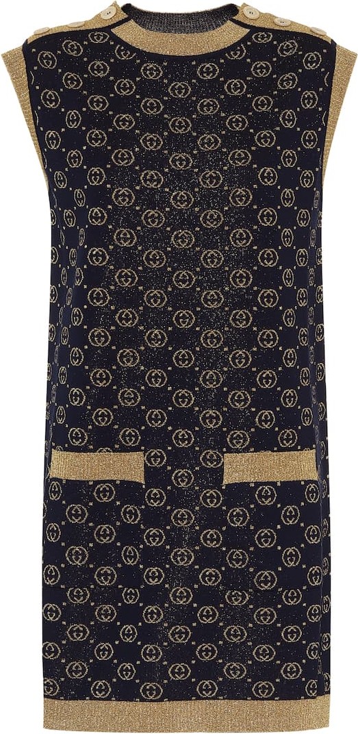Gucci GG wool-blend jacquard dress