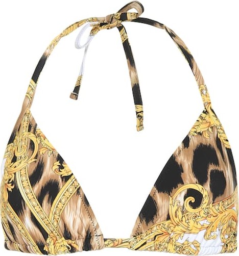 Versace Printed bikini top