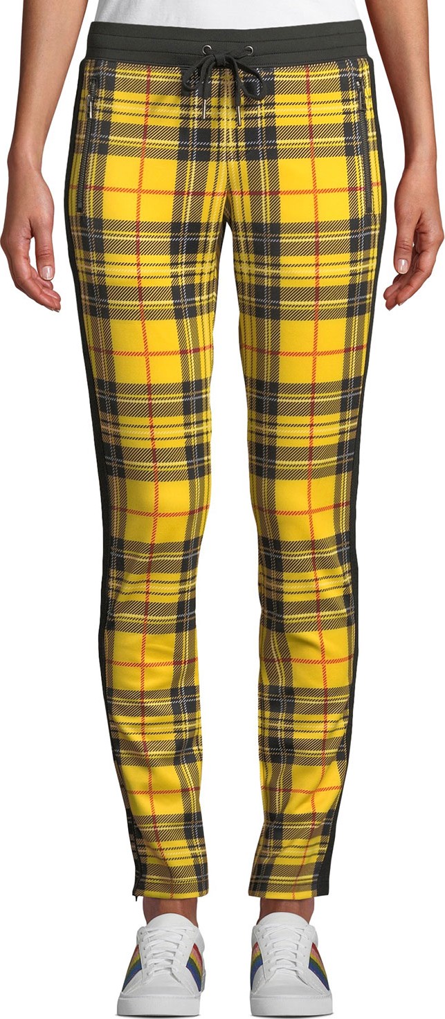 PAM & GELA Stewart Plaid Cigarette Track Pants