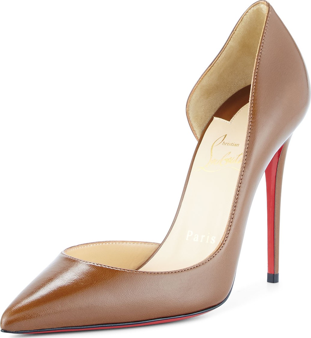 Christian Louboutin Iriza Patent Open-Side Red Sole Pump