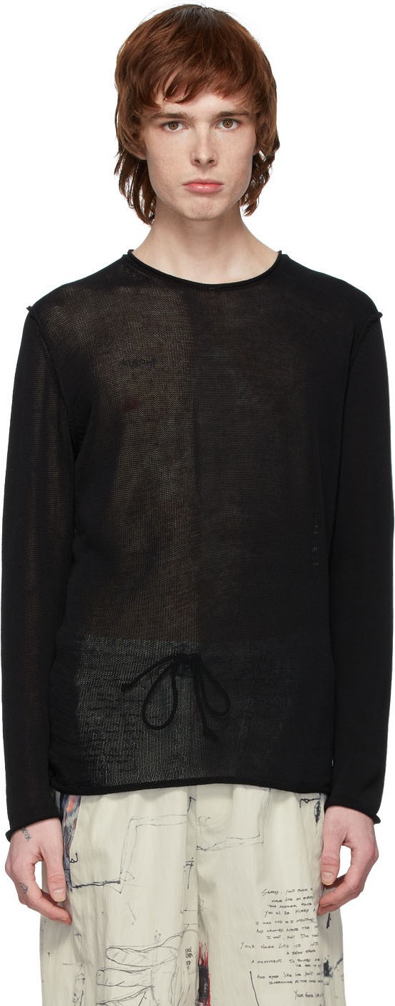 Isabel Benenato Black Knit Sweater