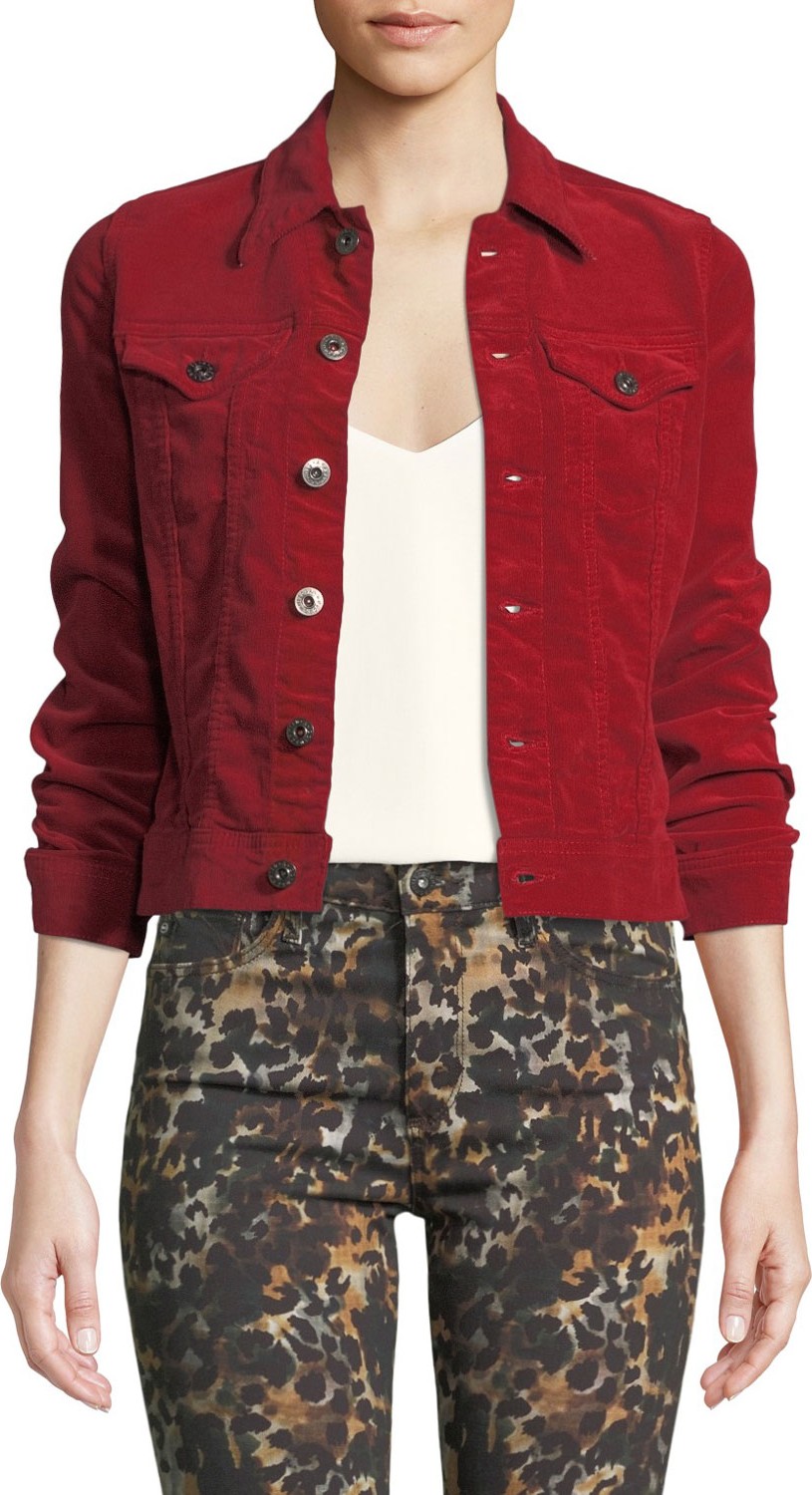 AG Jeans Robyn Button-Front Corduroy Jean Jacket