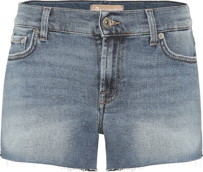 7 For All Mankind Mid-rise denim shorts