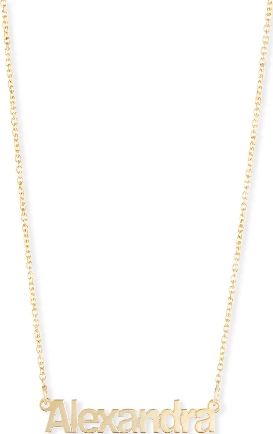 Sarah Chloe Ava Block Letter Name Pendant Necklace