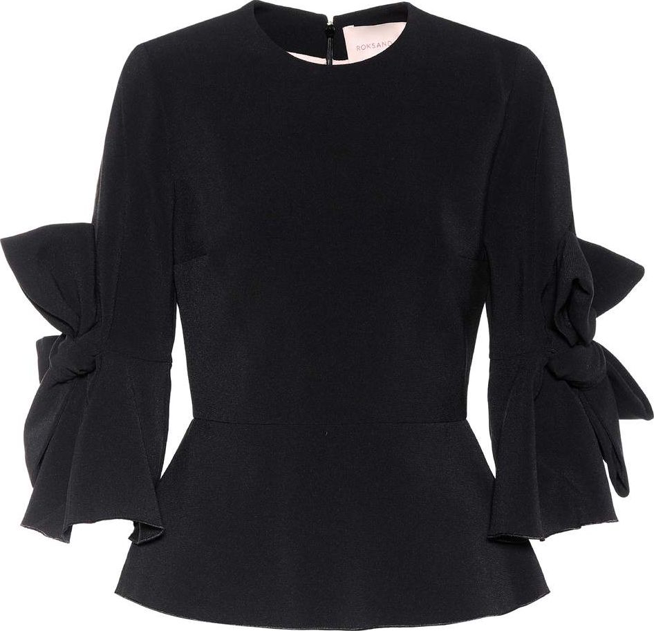 Roksanda Kemi cady-crêpe top