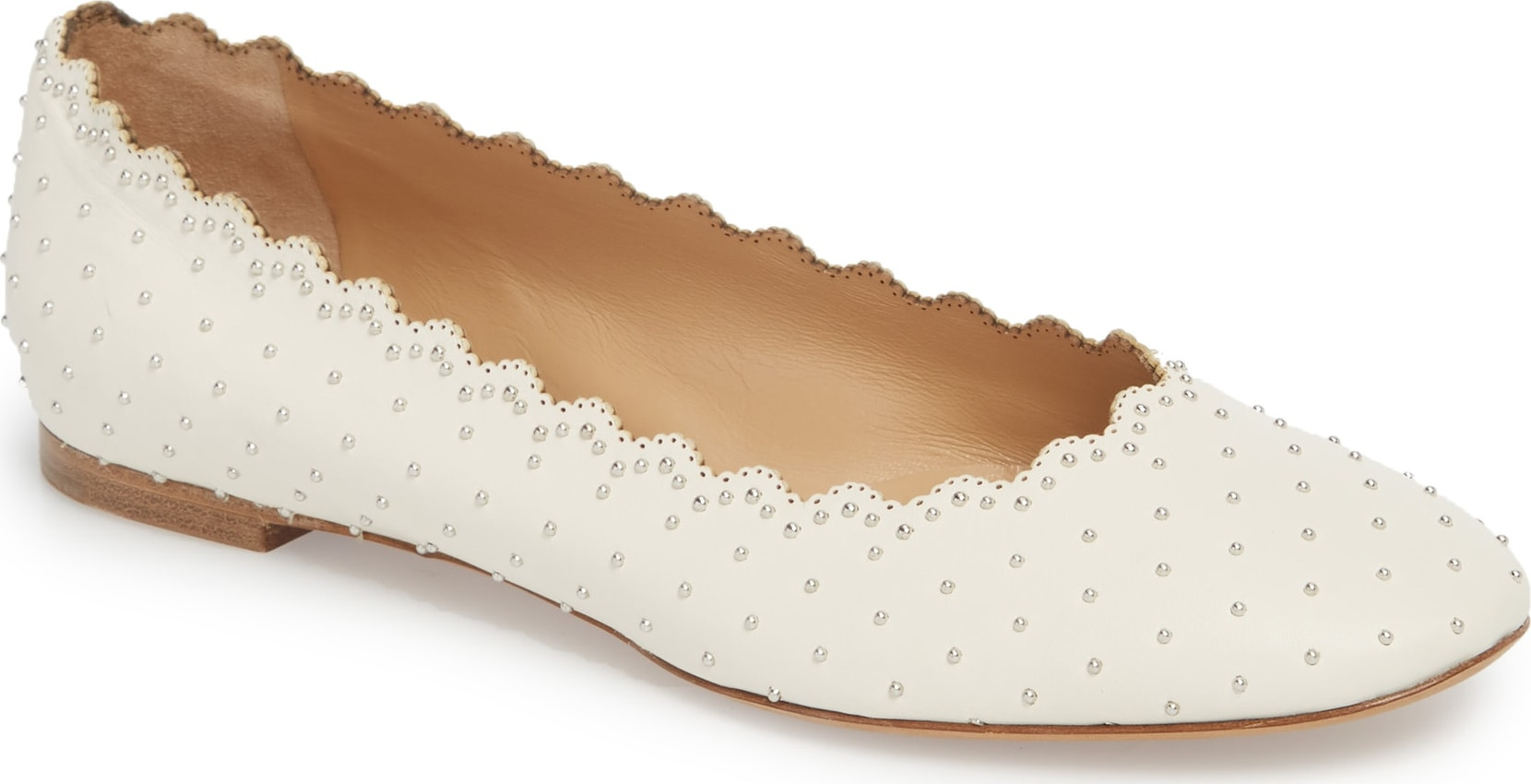 Chloe Lauren Studded Ballet Flat
