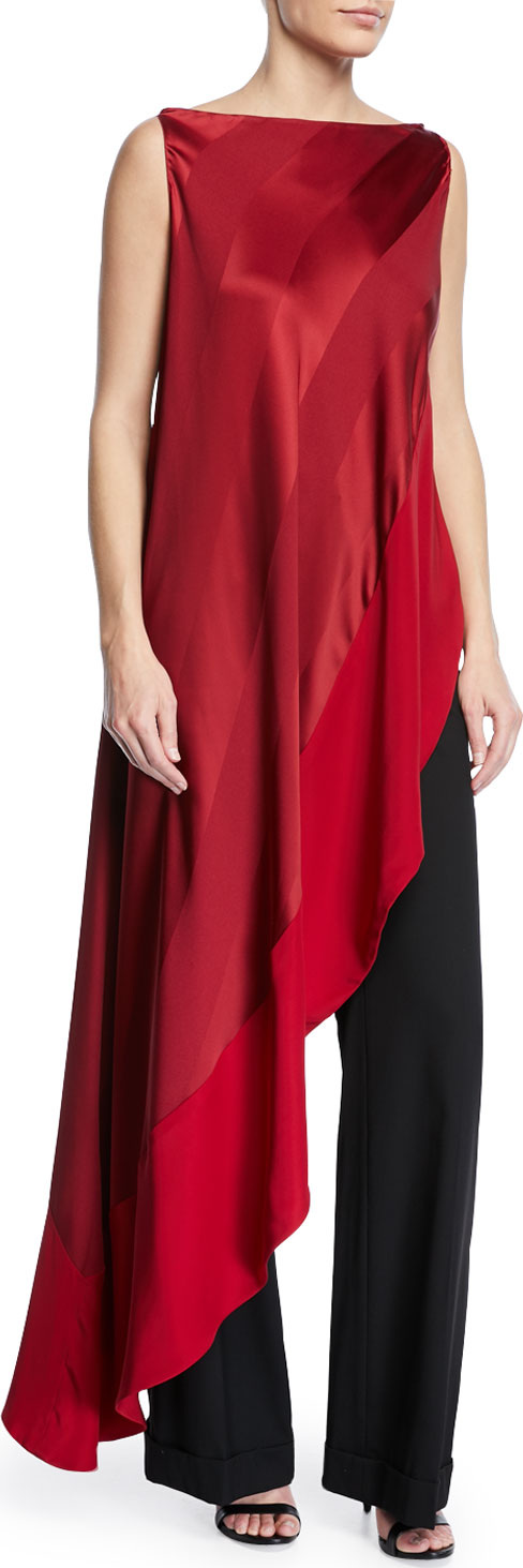 Zac Posen Asymmetric Sleeveless Blouse