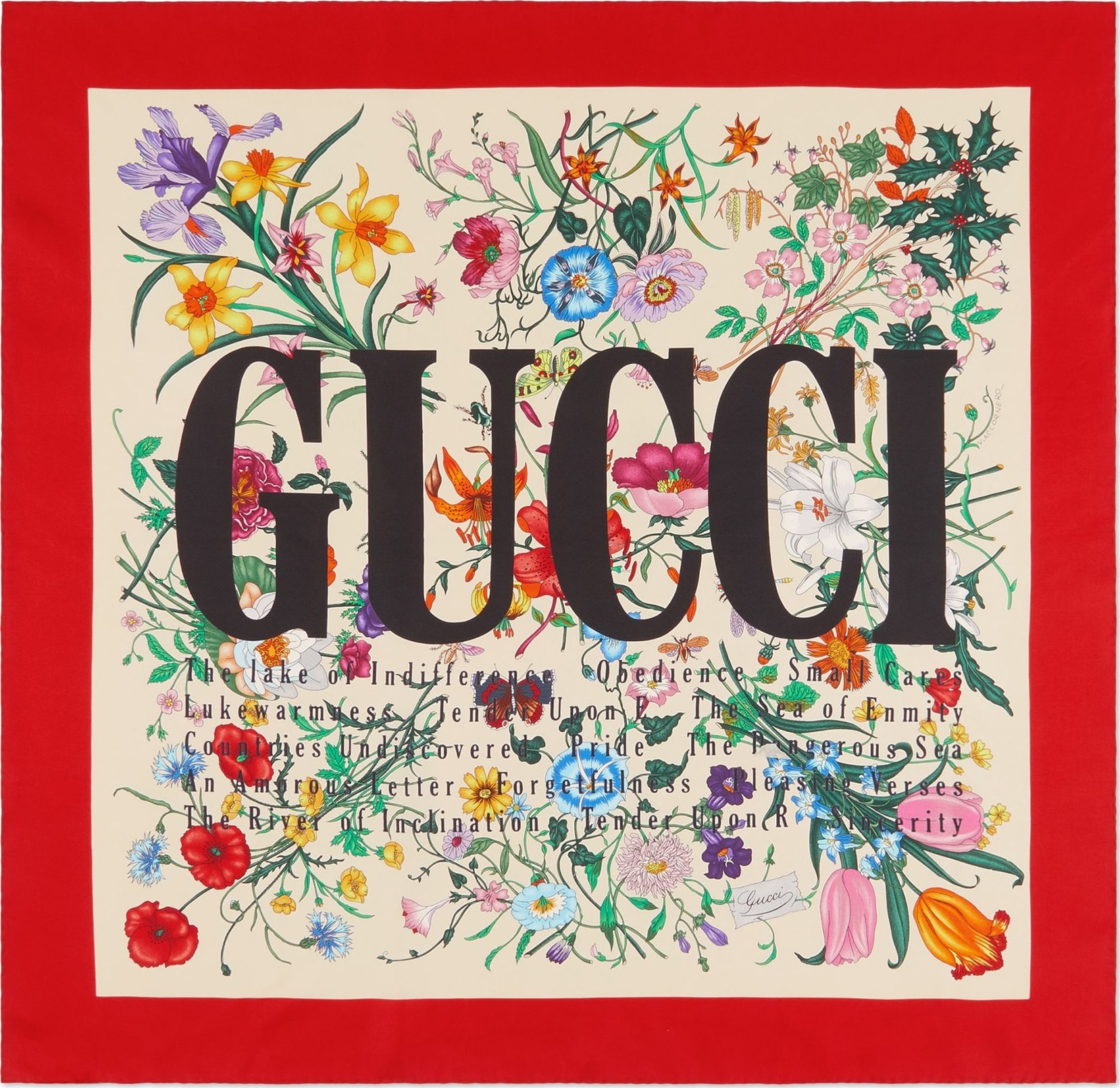 Gucci Flora City Square Silk Scarf