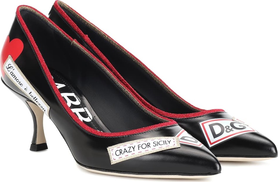 Dolce & Gabbana Logo leather pumps