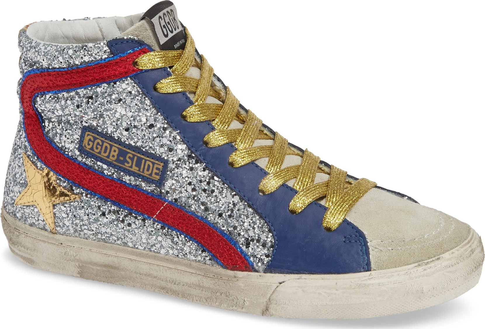 Golden Goose Deluxe Brand Slide Glitter High Top Sneaker