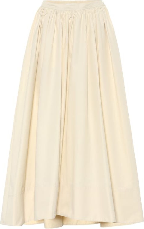 Jil Sander High-rise cotton-poplin maxi skirt