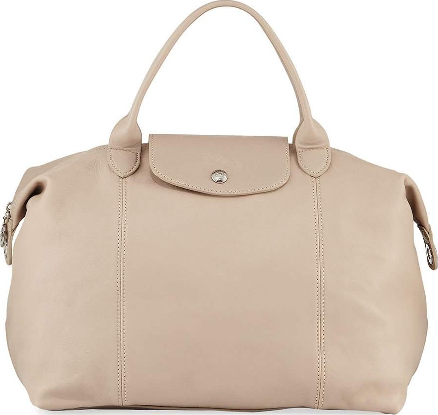 Longchamp Le Pliage Cuir Medium Handbag