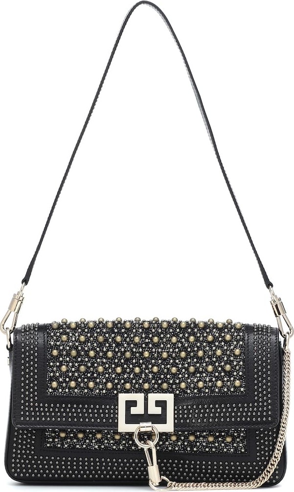Givenchy Embellished leather shoulder bag