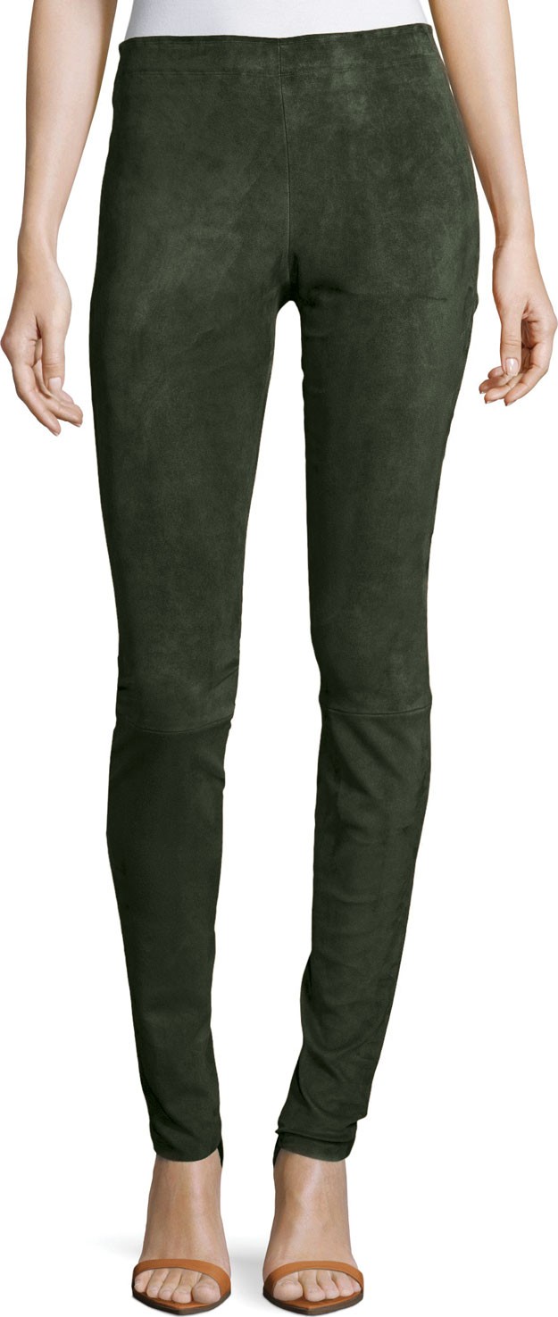 Stouls Carolyn Super-Skinny Lambskin Suede Leggings