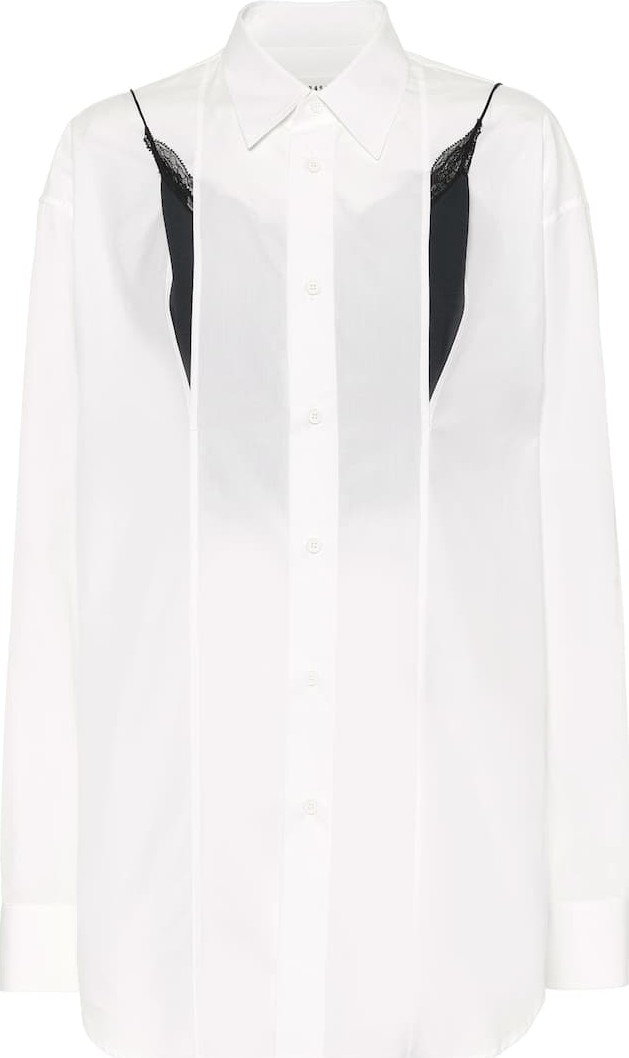 Maison Margiela Layered cotton camisole shirt