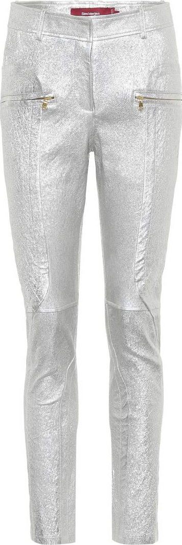 Sies Marjan Brin metallic leather pants