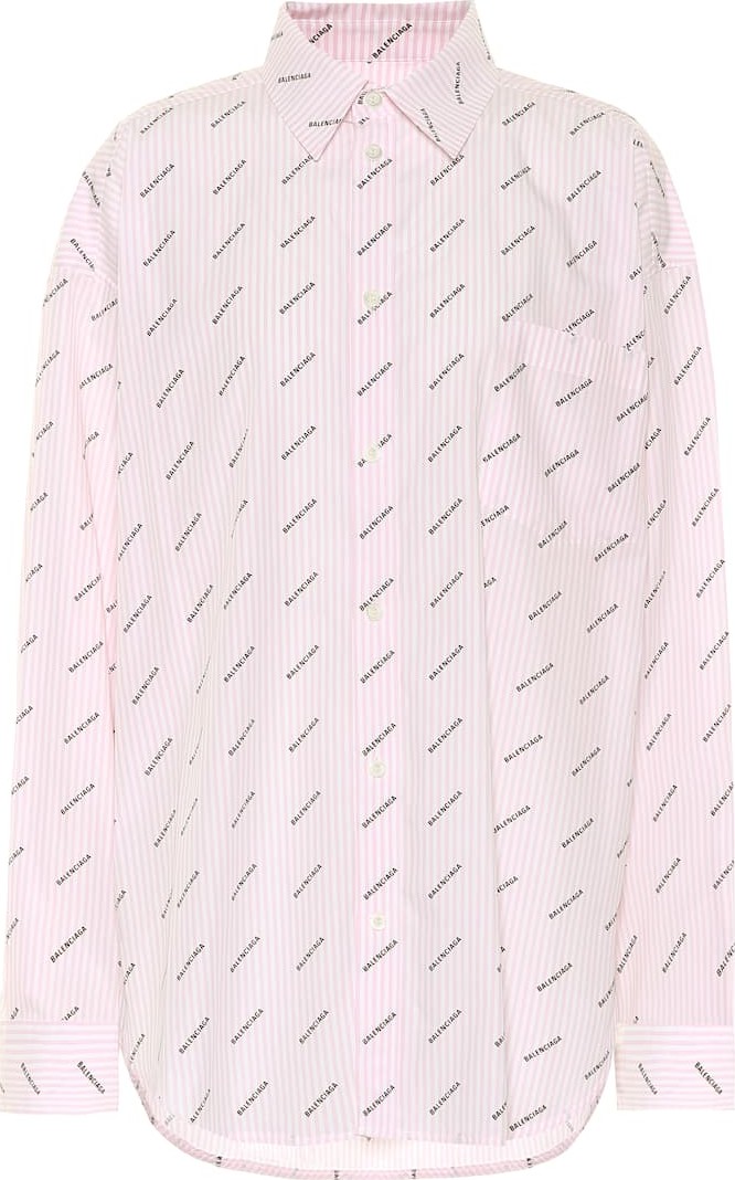 Balenciaga Masculine logo cotton-poplin shirt