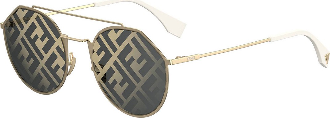 Fendi FF Mirrored Aviator Sunglasses