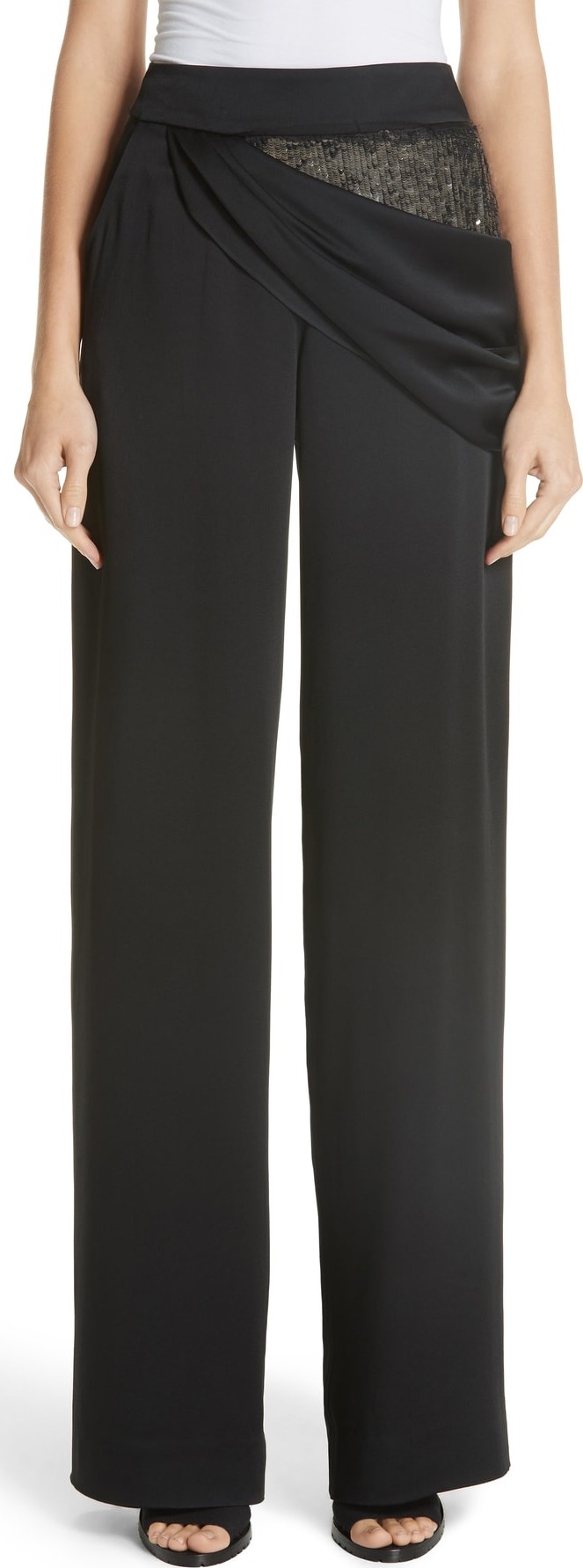 Monse Sequin Panel Wide Leg Pants