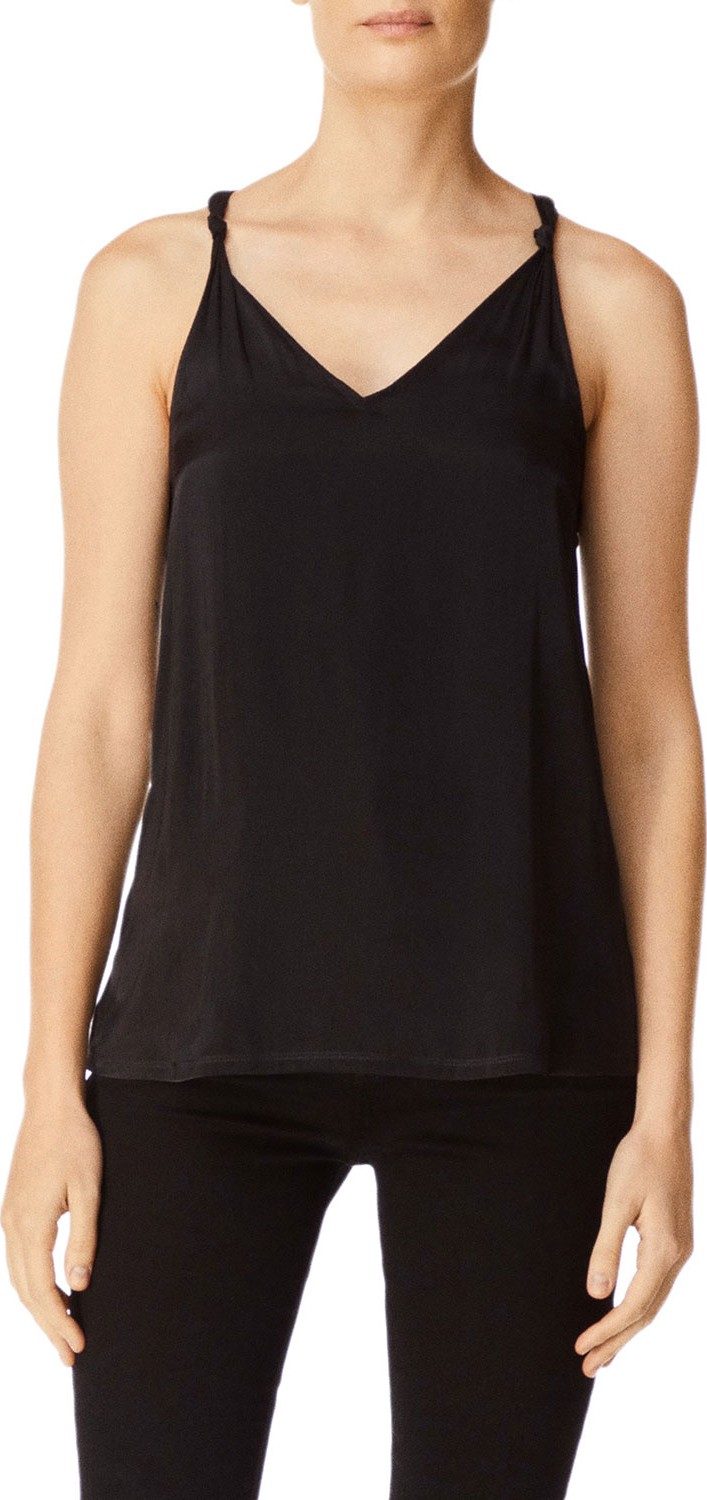J BRAND Mya V-Neck Racerback Tank with Twist Detail