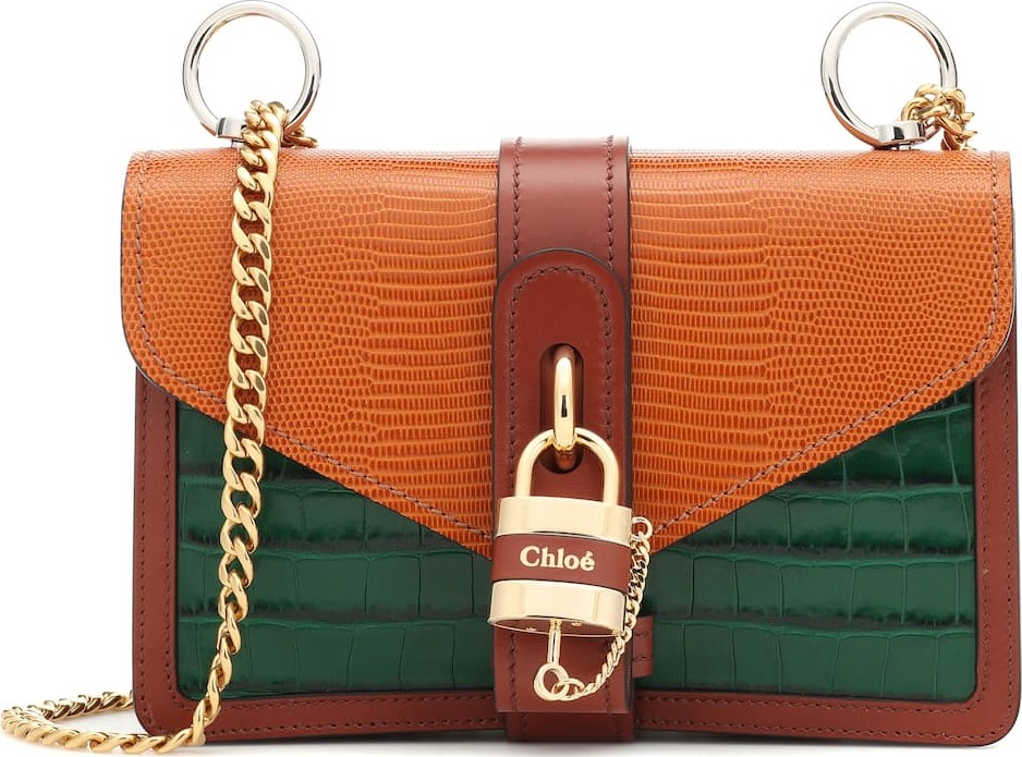 Chloe Aby croc-effect leather shoulder bag