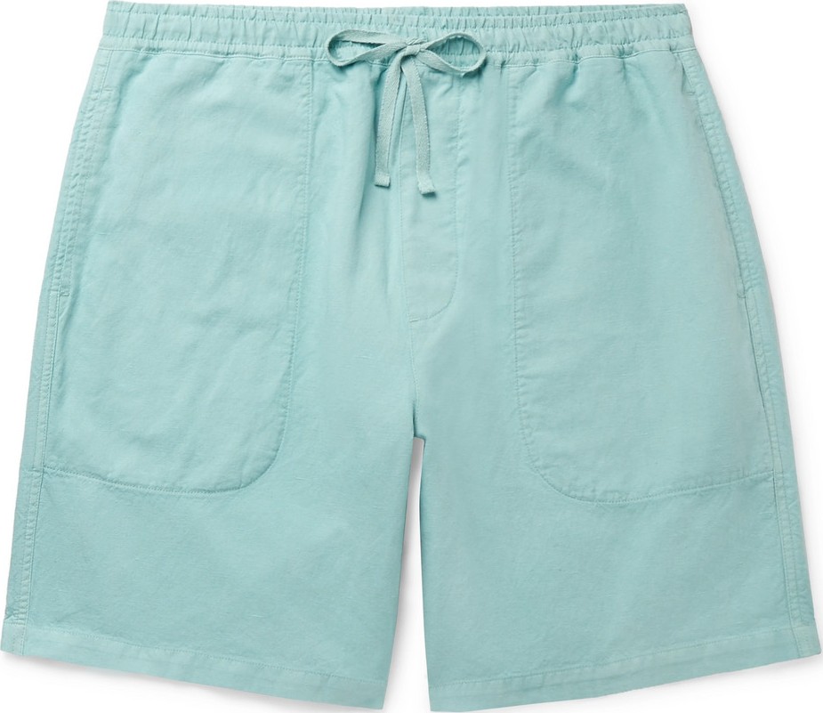 YMC Cotton and Linen-Blend Drawstring Shorts
