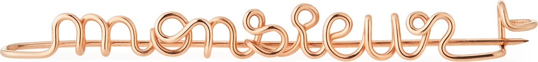 Atelier Paulin Personalized 10-Letter Wire Brooch, Rose Gold Fill