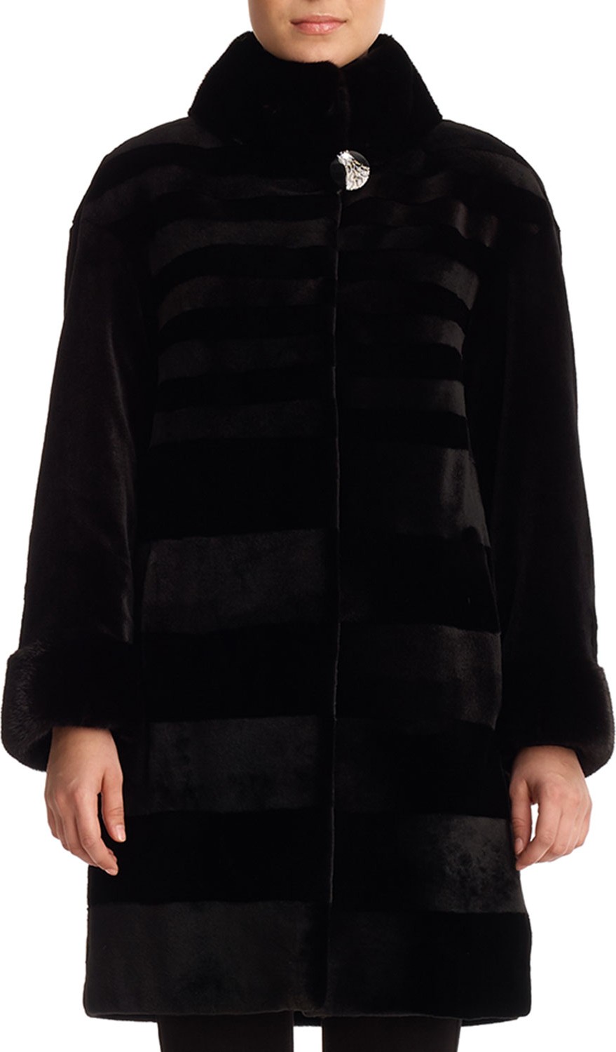 Gorski Reversible Sheared Mink Stroller Coat Gorski Reversible Sheared Mink Stroller Coat